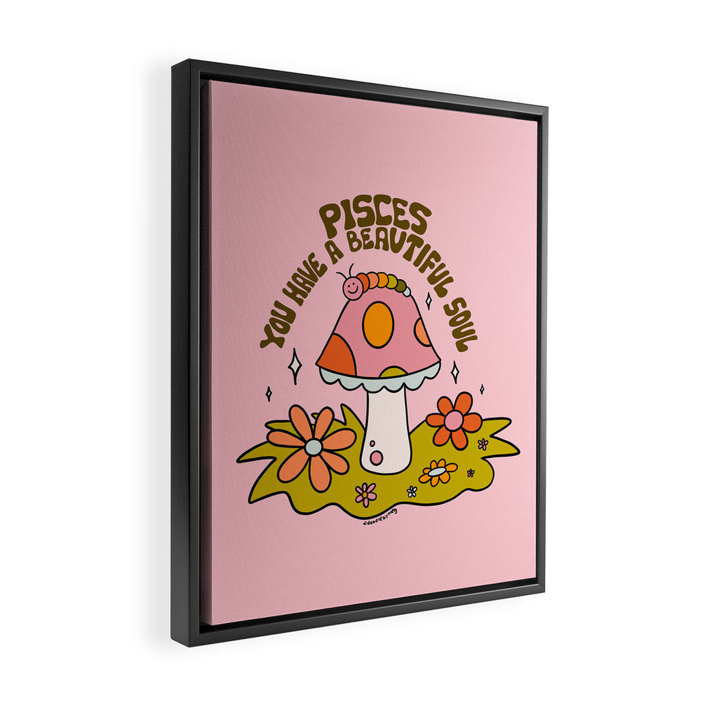 Pisces Caterpillar Framed Canvas Print Gallery Image 2