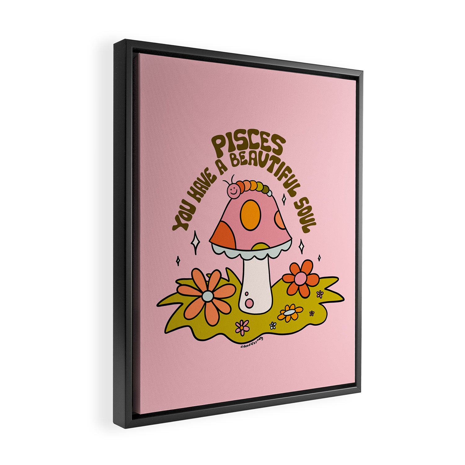 Pisces Caterpillar Framed Canvas Print Gallery Image 2