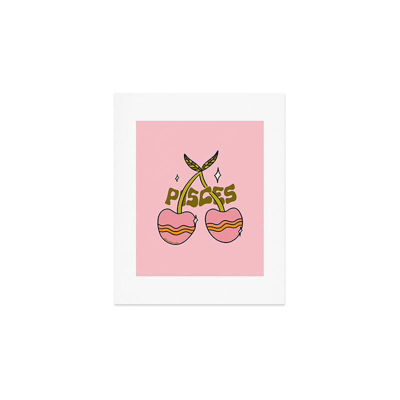 Pisces Cherries Art Print Gallery Image 1