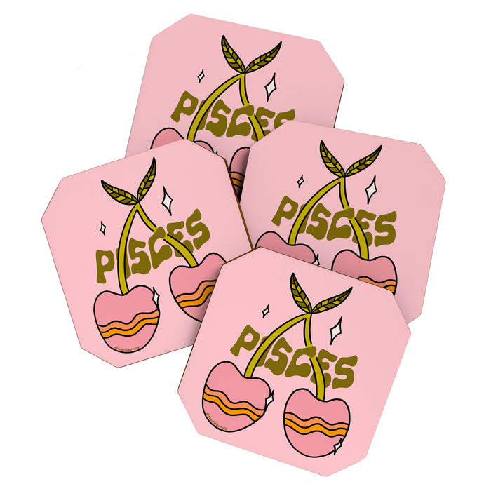 Pisces Cherries Coaster Gallery Image 1