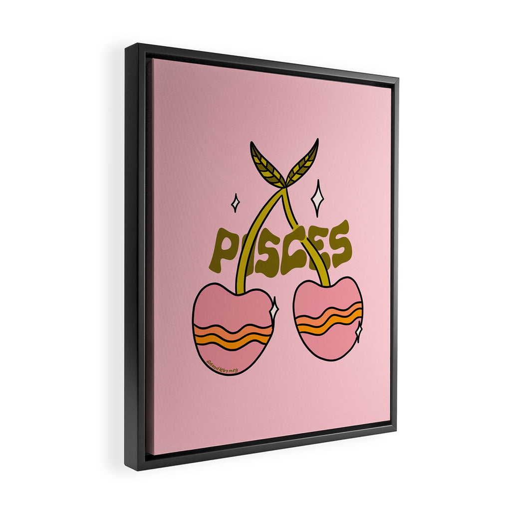 Pisces Cherries Framed Canvas Print Gallery Image 2