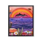Pisces Collage Framed Canvas Print Gallery Image 8
