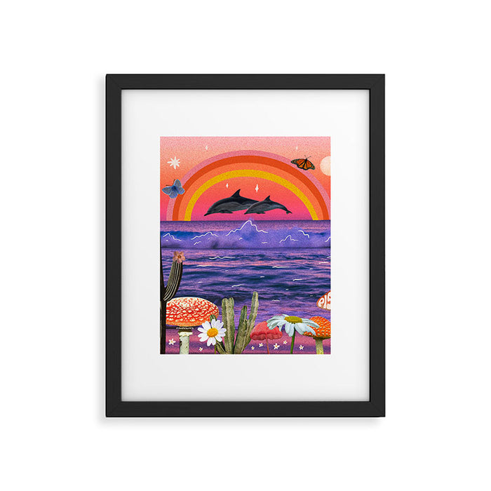 Pisces Collage Framed Art Print Gallery Image 1