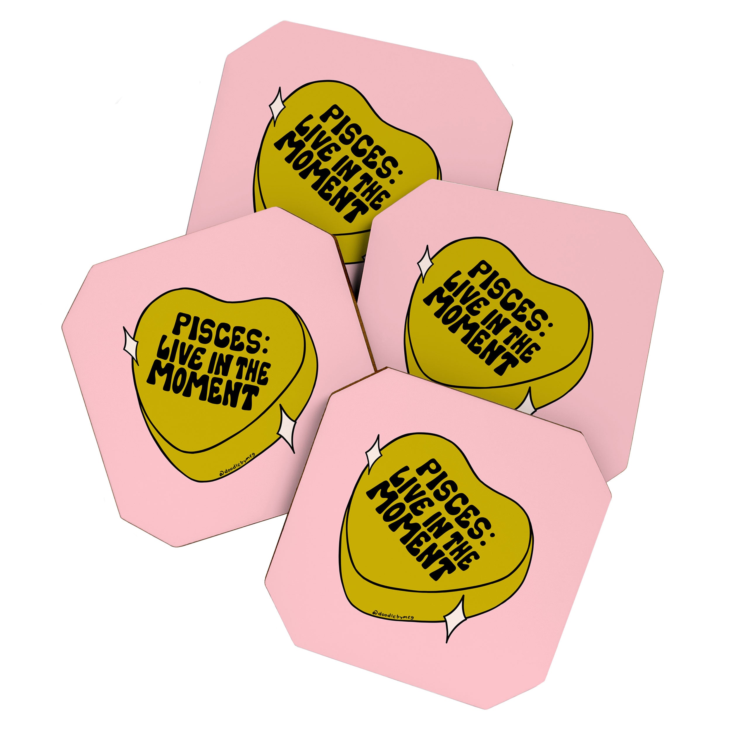Pisces Conversation Heart Coaster Gallery Image 1