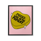 Pisces Conversation Heart Framed Canvas Print Gallery Image 8