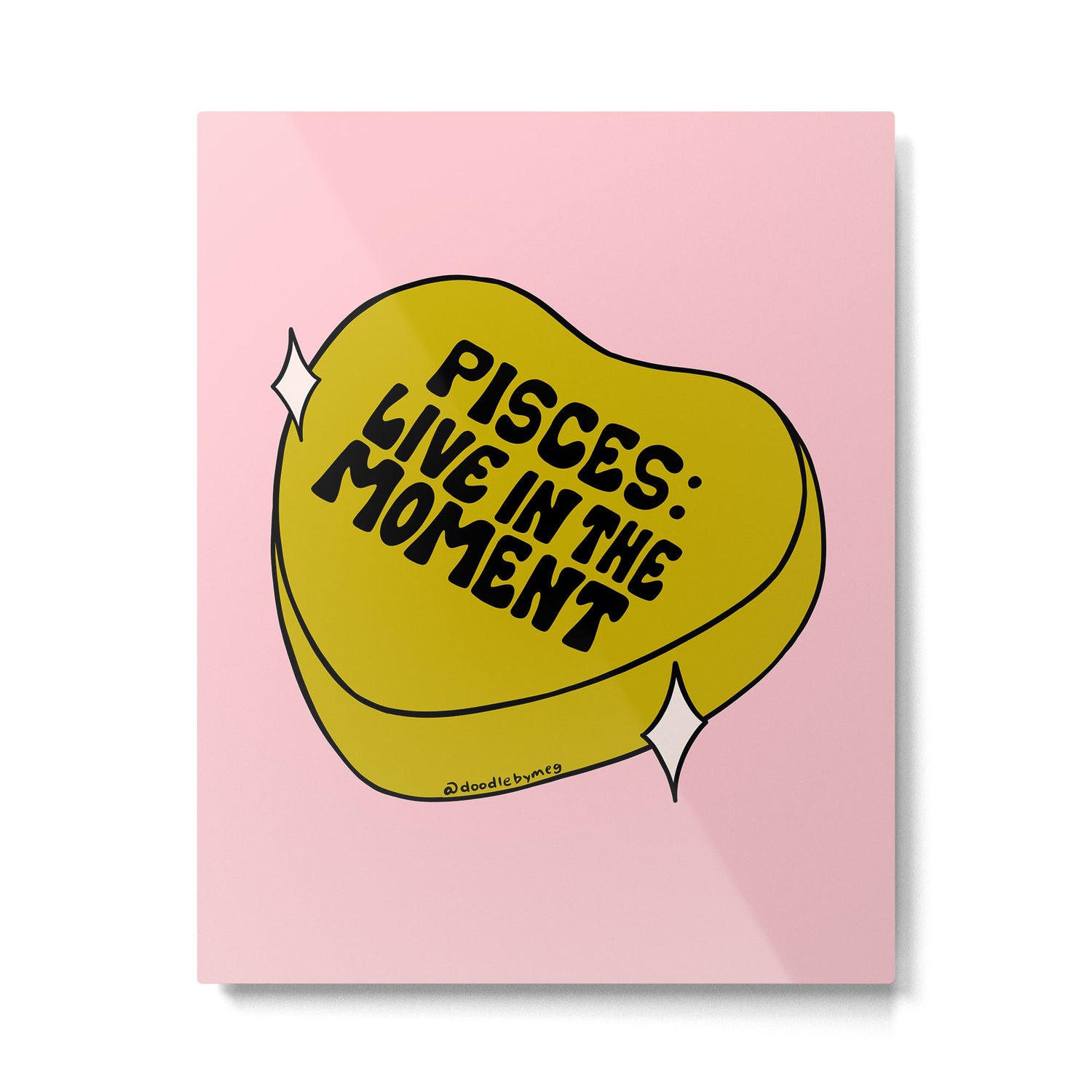 Pisces Conversation Heart Metal Print Gallery Image 6