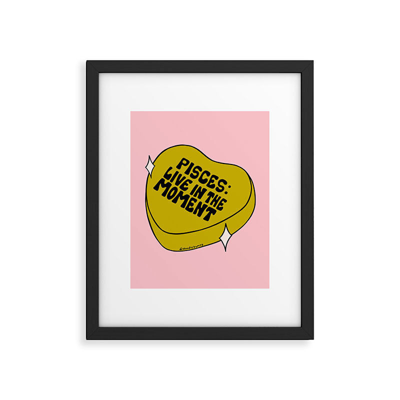 Pisces Conversation Heart Framed Art Print Gallery Image 6