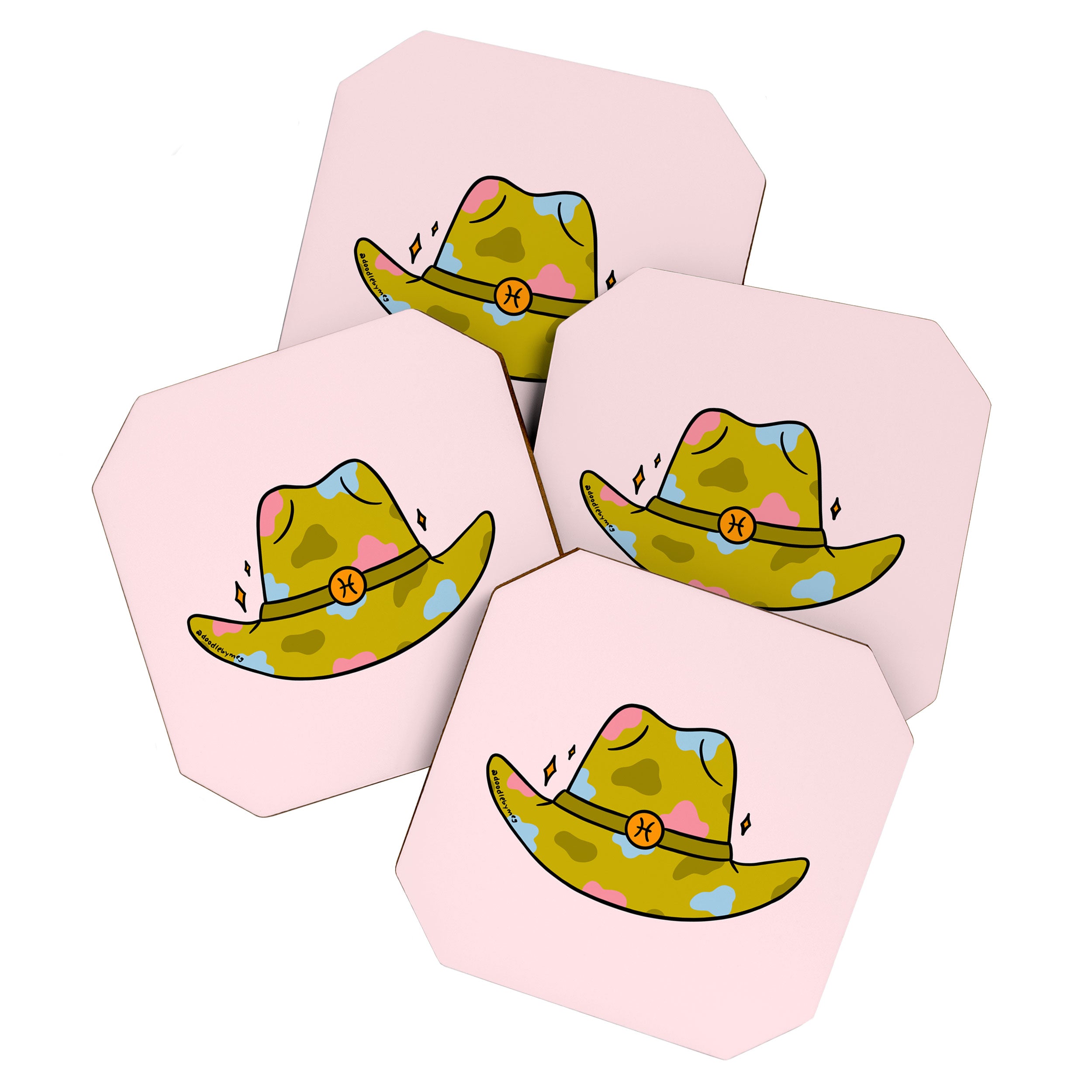 Pisces Cowboy Hat Coaster Gallery Image 1