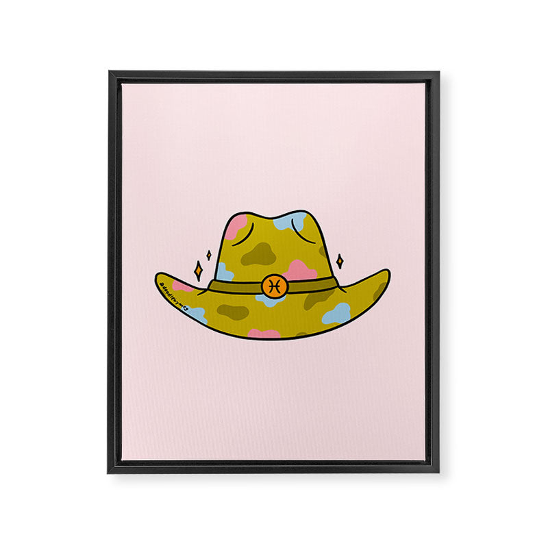 Pisces Cowboy Hat Framed Canvas Print Gallery Image 8