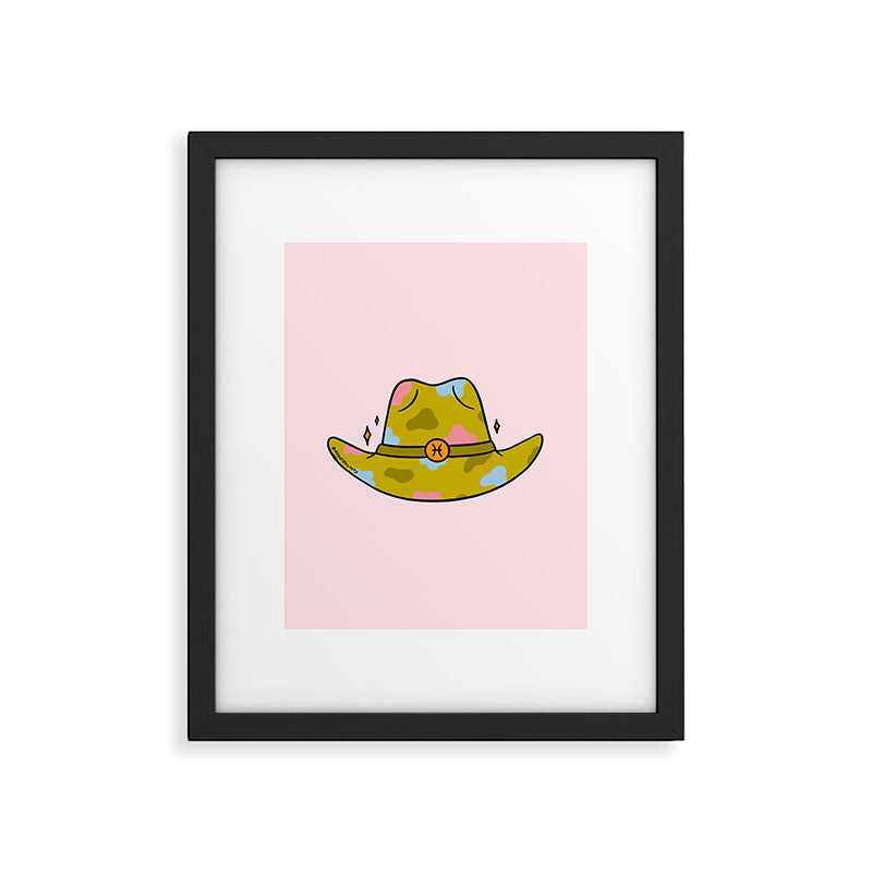 Pisces Cowboy Hat Framed Art Print Gallery Image 6