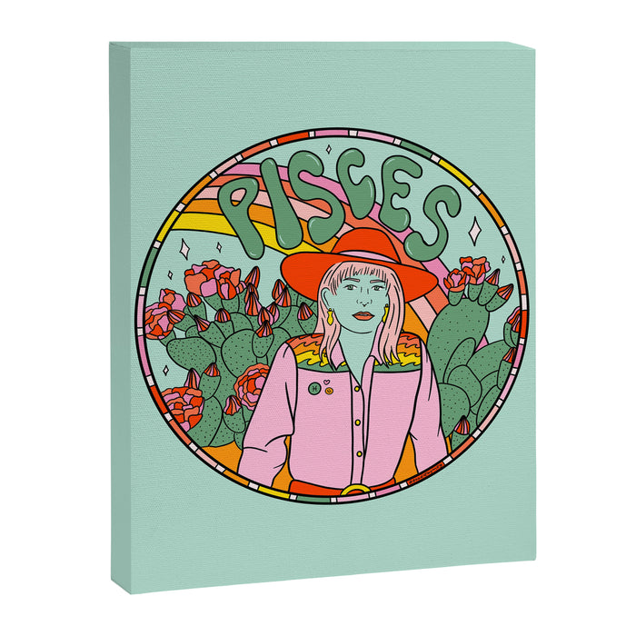 Pisces Cowgirl Canvas Print Gallery Image 1