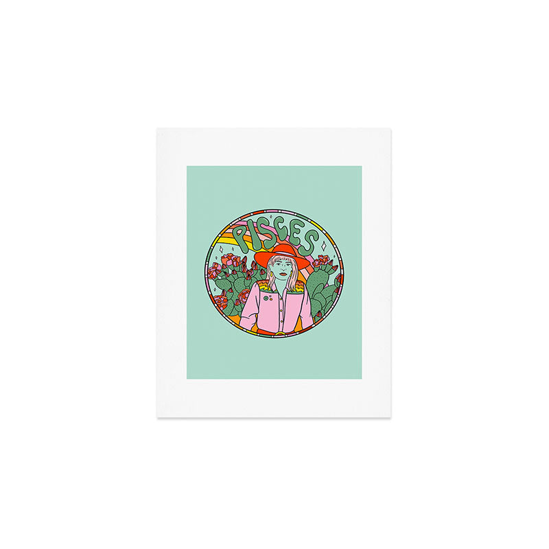 Pisces Cowgirl Art Print Gallery Image 1