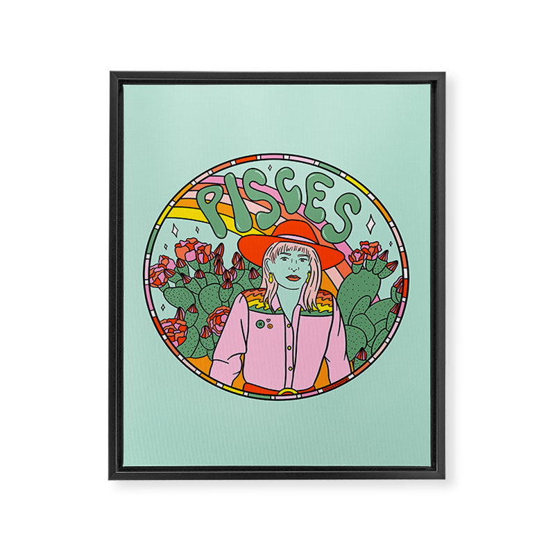 Pisces Cowgirl Framed Canvas Print Gallery Image 8