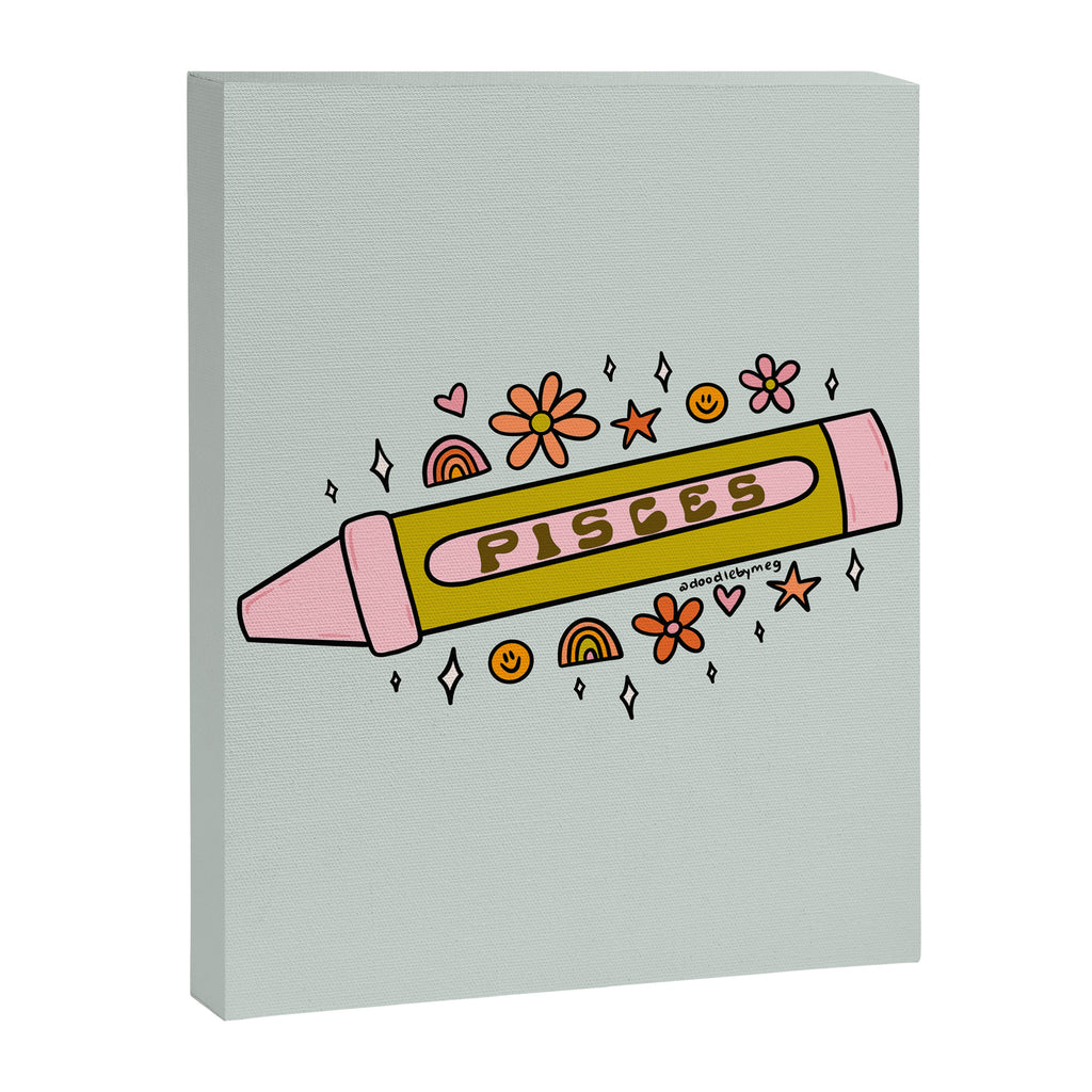 Pisces Crayon Canvas Print Gallery Image 8