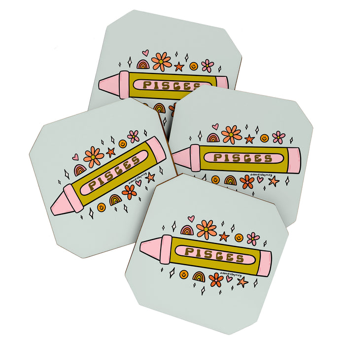 Pisces Crayon Coaster Gallery Image 1