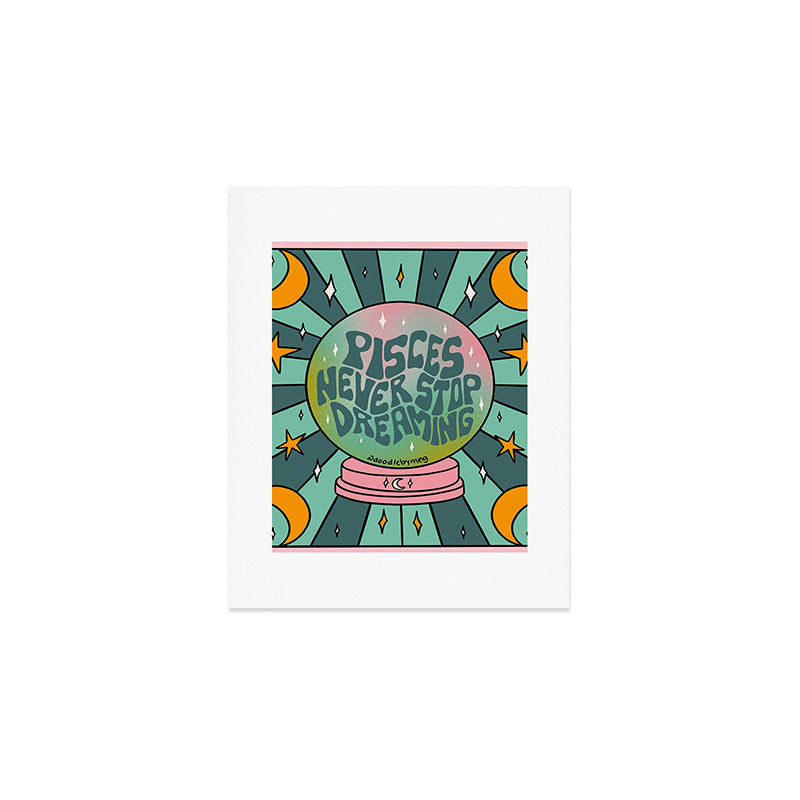 Pisces Crystal Ball Art Print Gallery Image 1