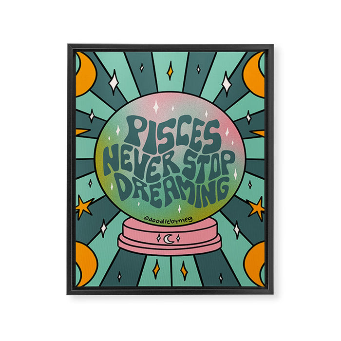 Pisces Crystal Ball Framed Canvas Print Gallery Image 1
