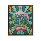 Pisces Crystal Ball Framed Canvas Print Gallery Image 8