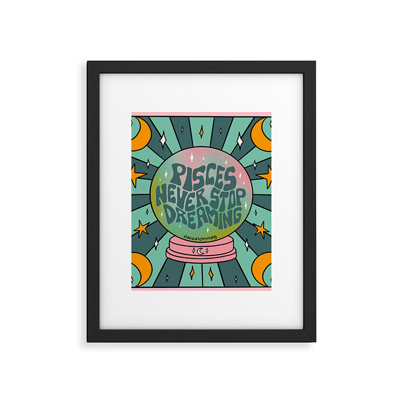 Pisces Crystal Ball Framed Art Print Gallery Image 6