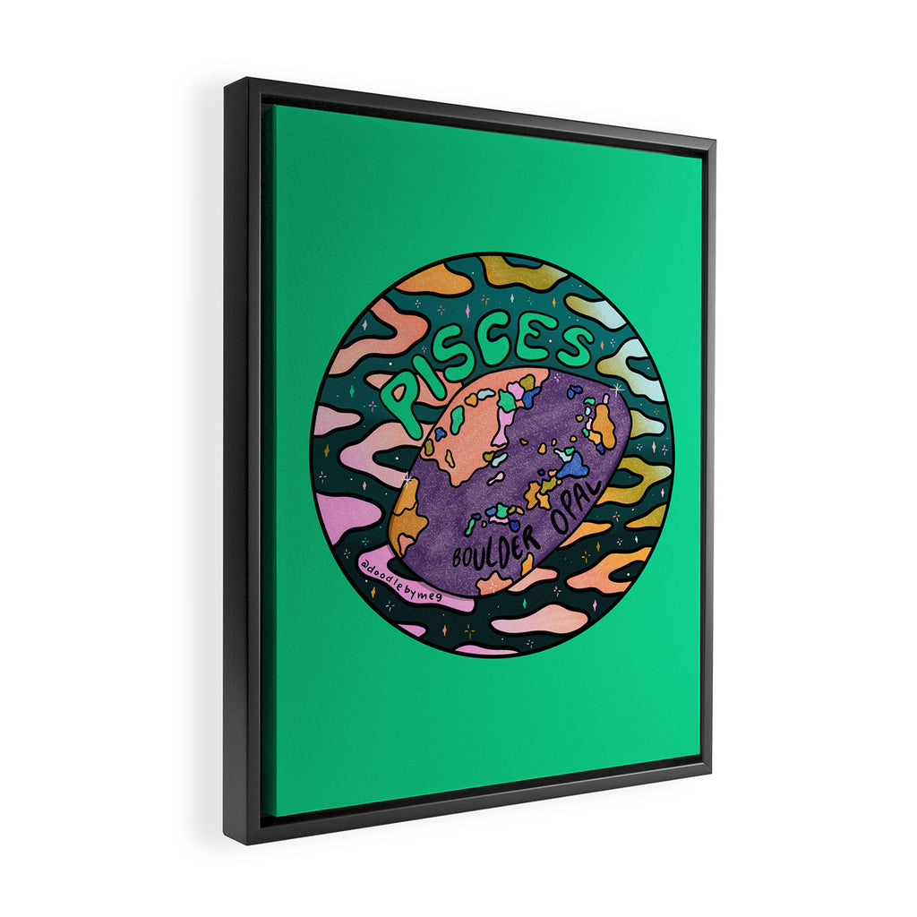 Pisces Crystal Framed Canvas Print Gallery Image 2