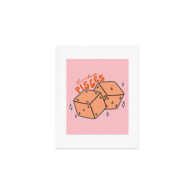 Pisces Dice Art Print Gallery Image 1