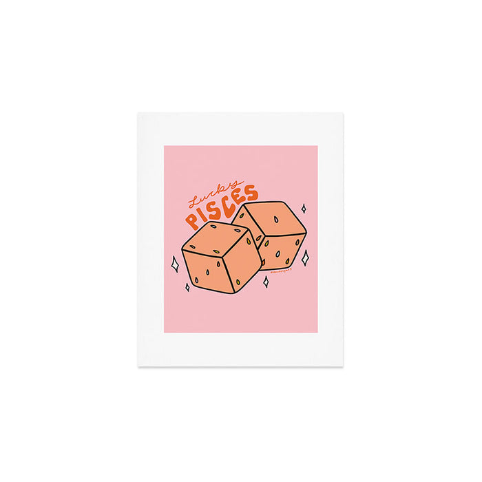 Pisces Dice Art Print Gallery Image 1