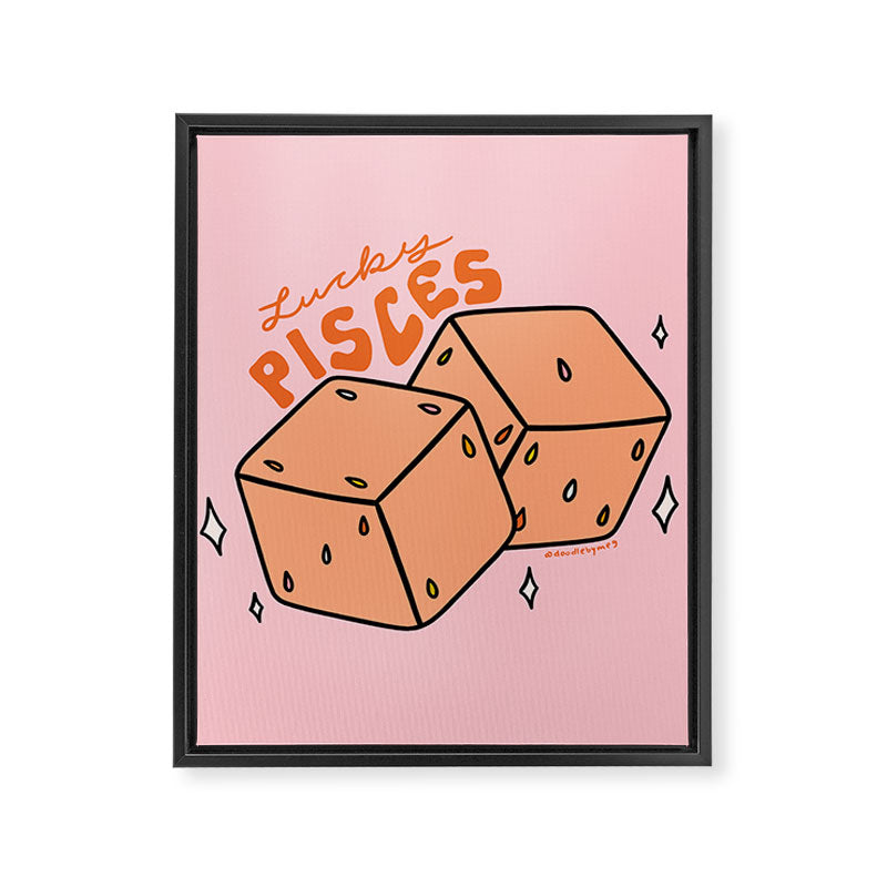 Pisces Dice Framed Canvas Print Gallery Image 8