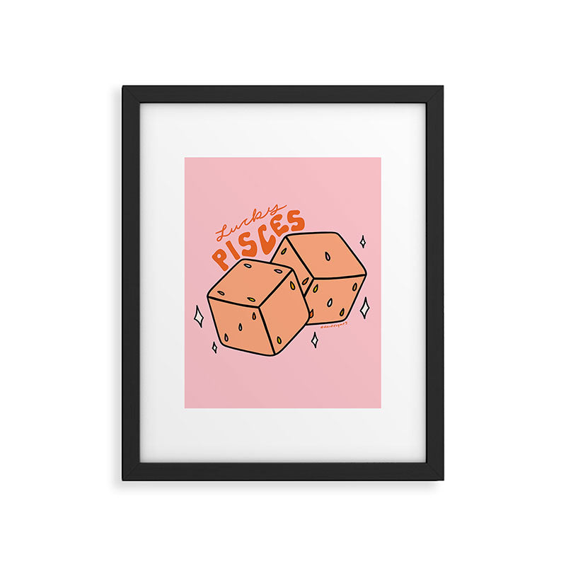 Pisces Dice Framed Art Print Gallery Image 6