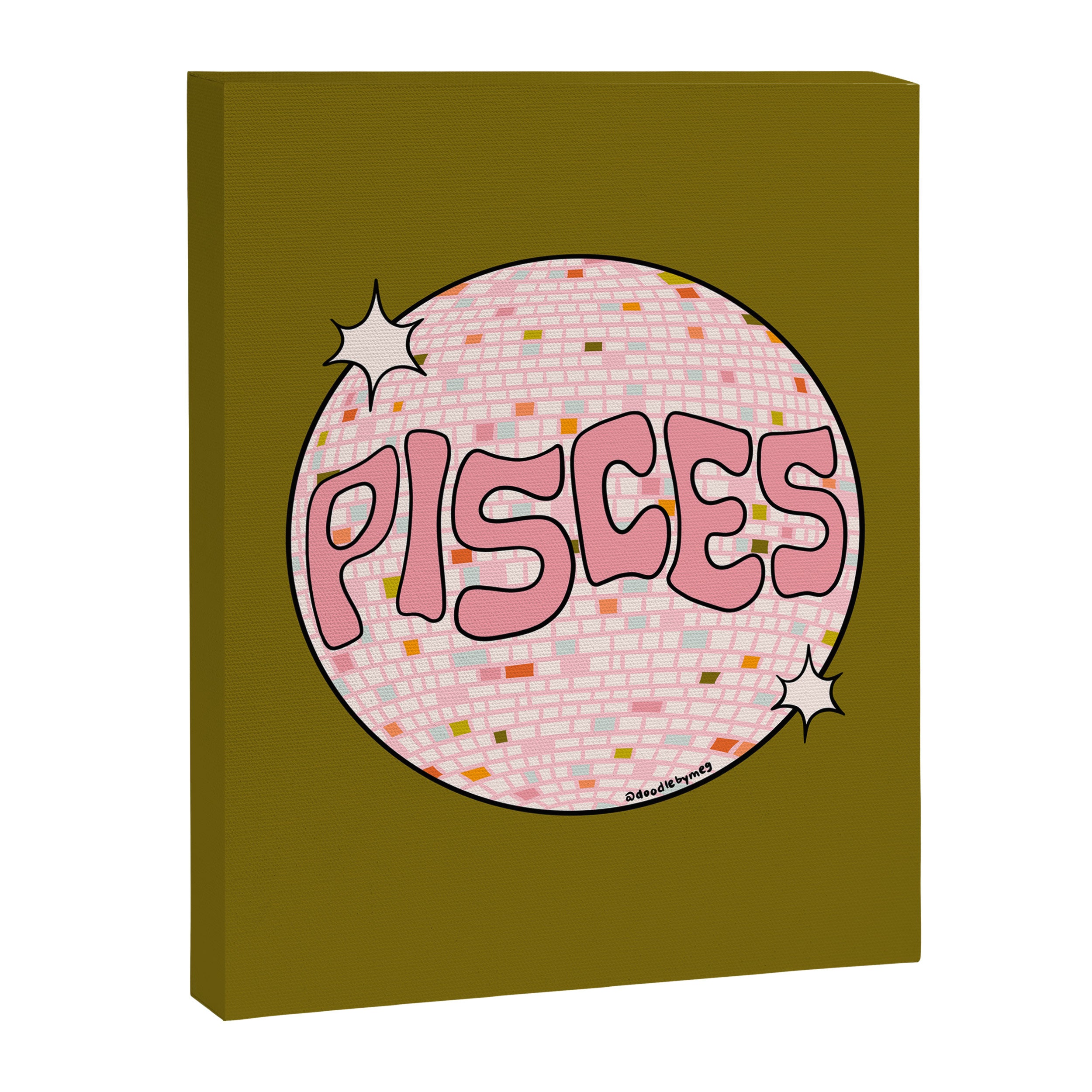 Pisces Disco Ball Canvas Print Gallery Image 8