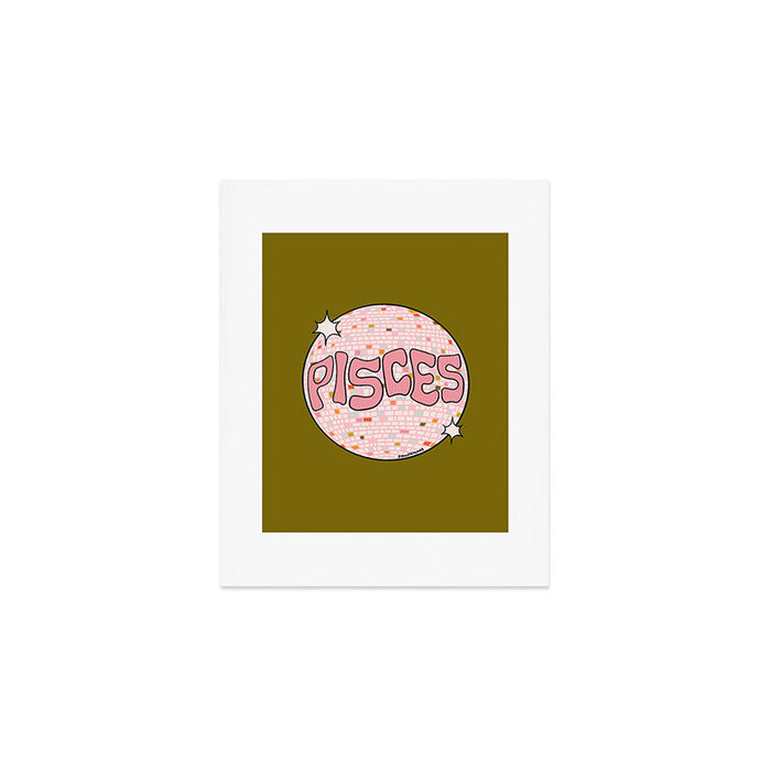 Pisces Disco Ball Art Print Gallery Image 1