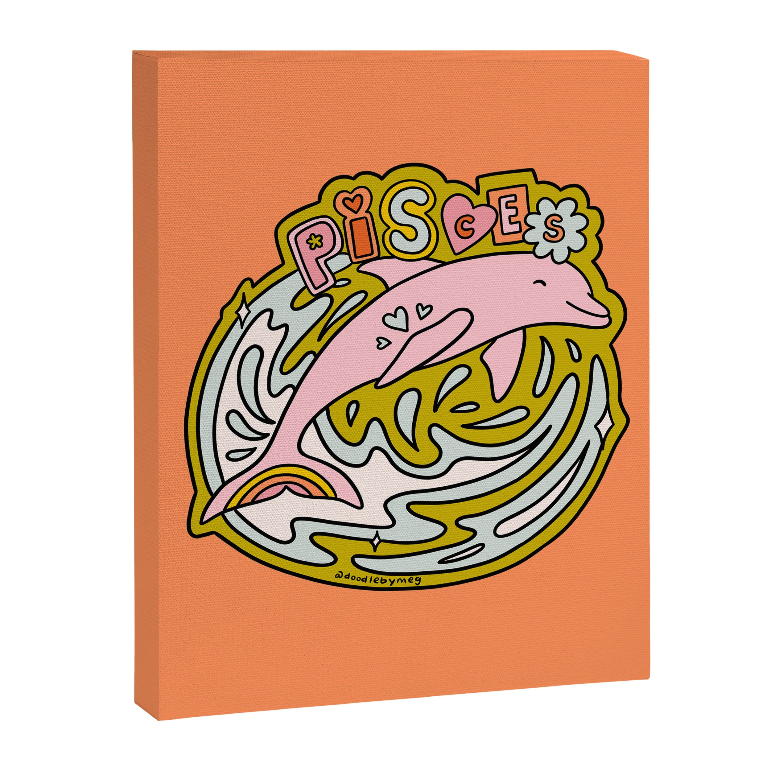 Pisces Dolphin Canvas Print Gallery Image 8