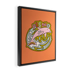 Pisces Dolphin Framed Canvas Print Gallery Image 2