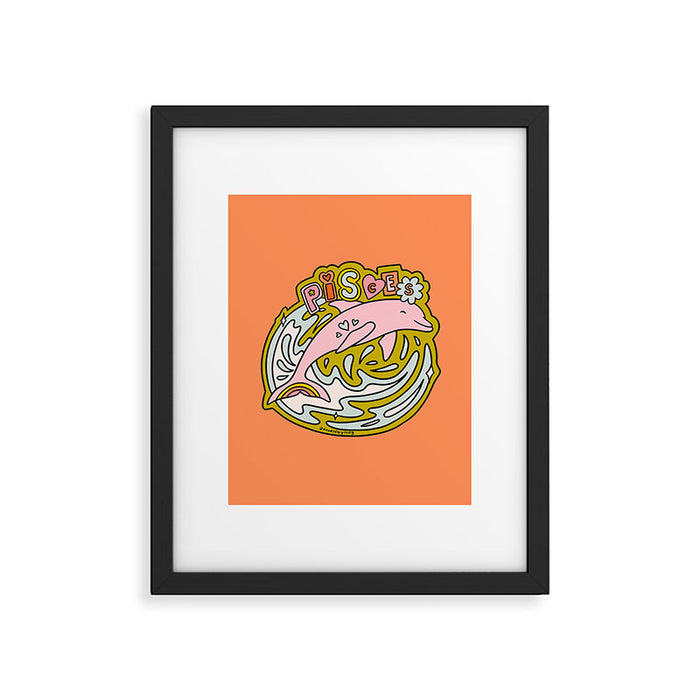 Pisces Dolphin Framed Art Print Gallery Image 1