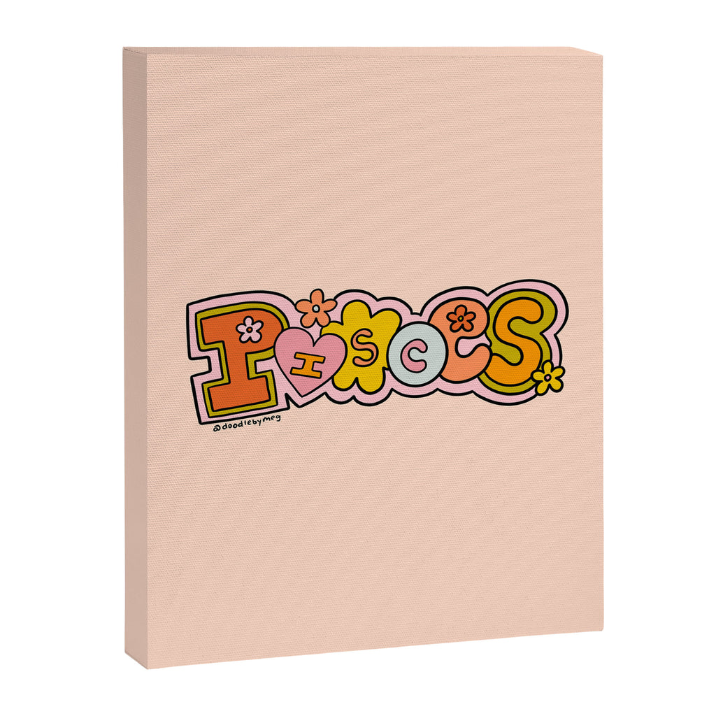 Pisces Doodle Letters Canvas Print Gallery Image 8