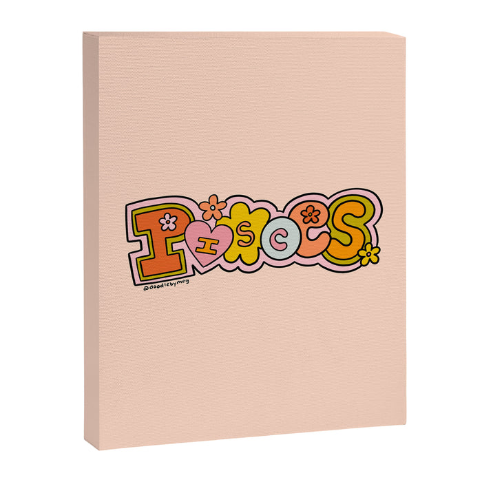 Pisces Doodle Letters Canvas Print Gallery Image 1
