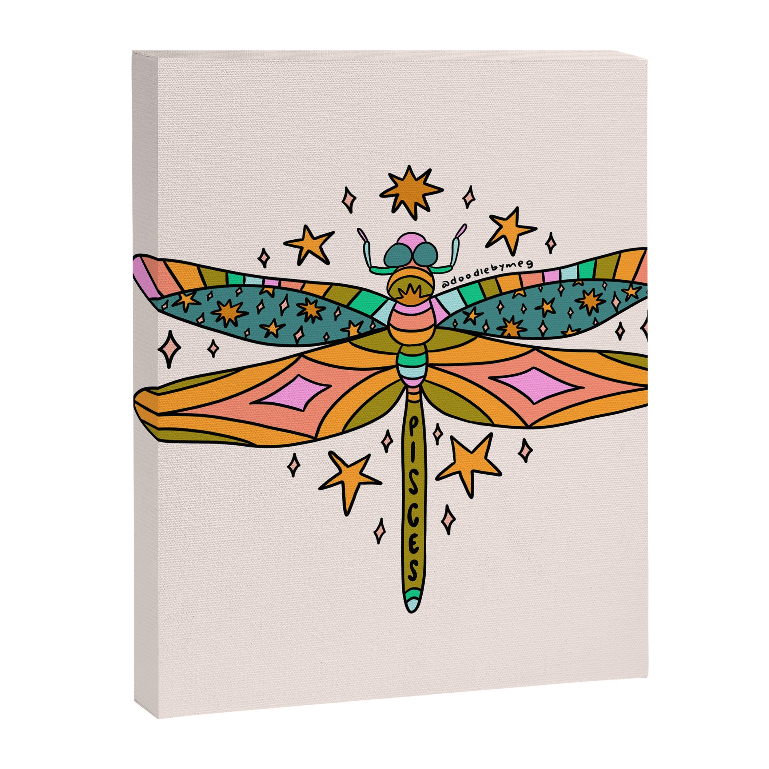 Pisces Dragonfly Canvas Print Gallery Image 8