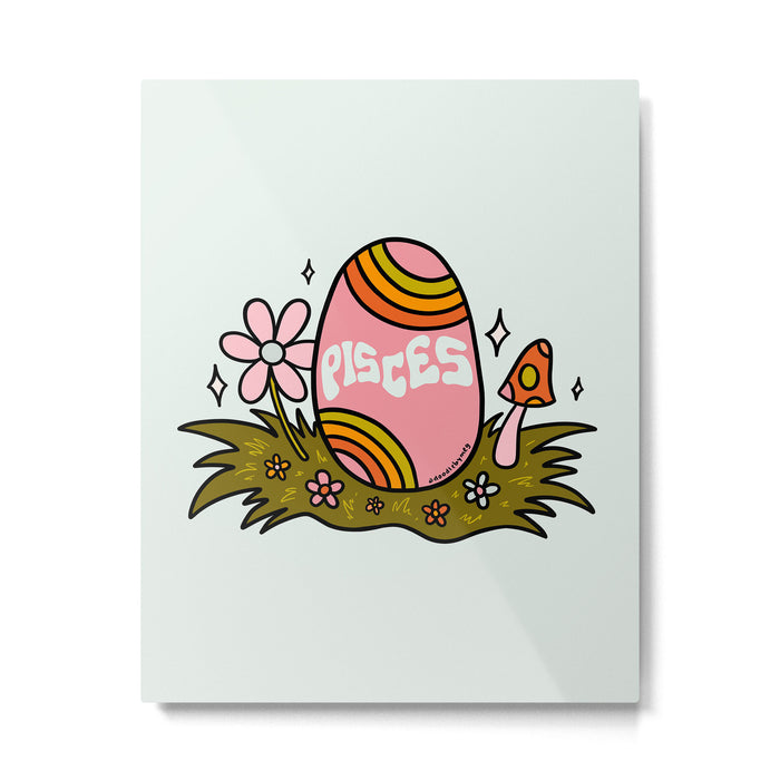 Pisces Easter Egg Metal Print Gallery Image 1
