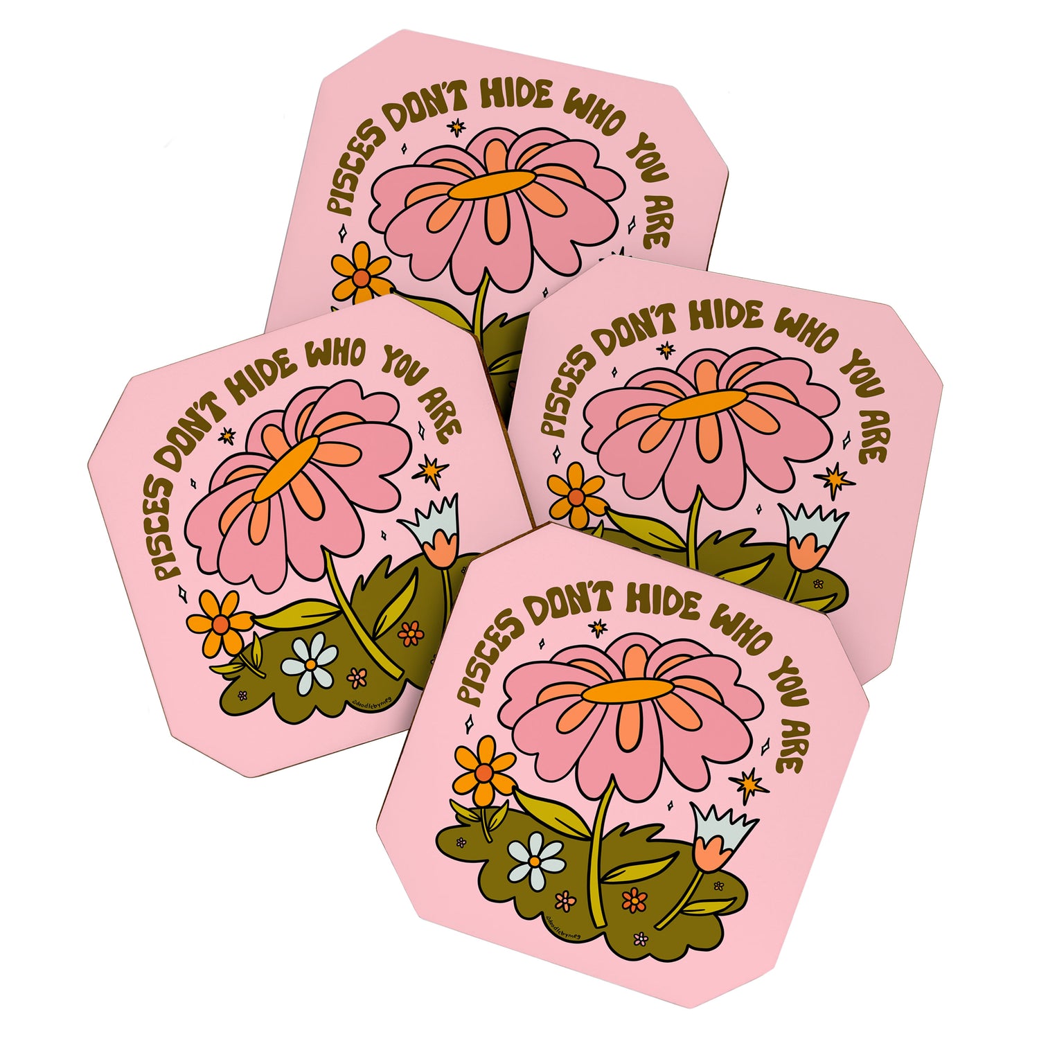 Pisces Flower Coaster Gallery Image 1