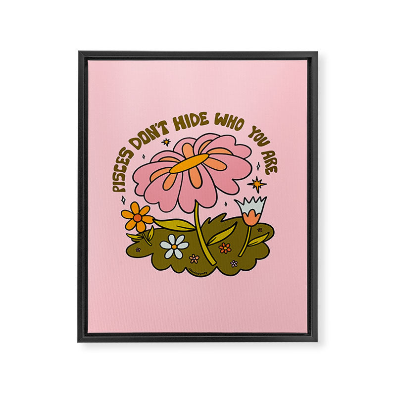 Pisces Flower Framed Canvas Print Gallery Image 8