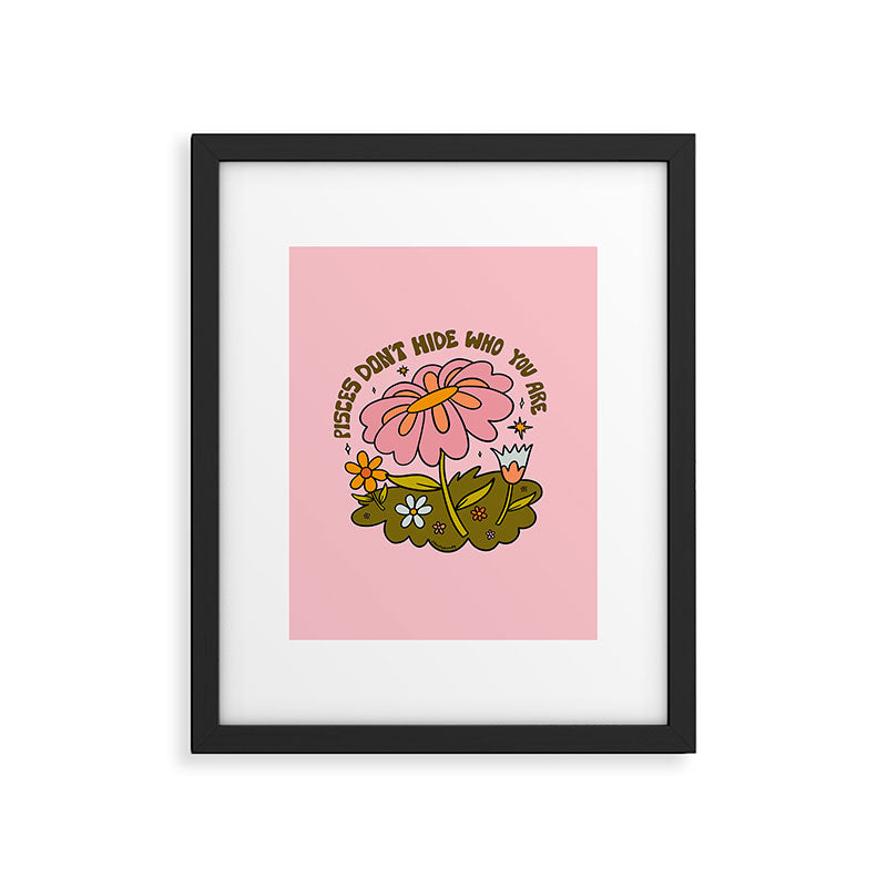 Pisces Flower Framed Art Print Gallery Image 6