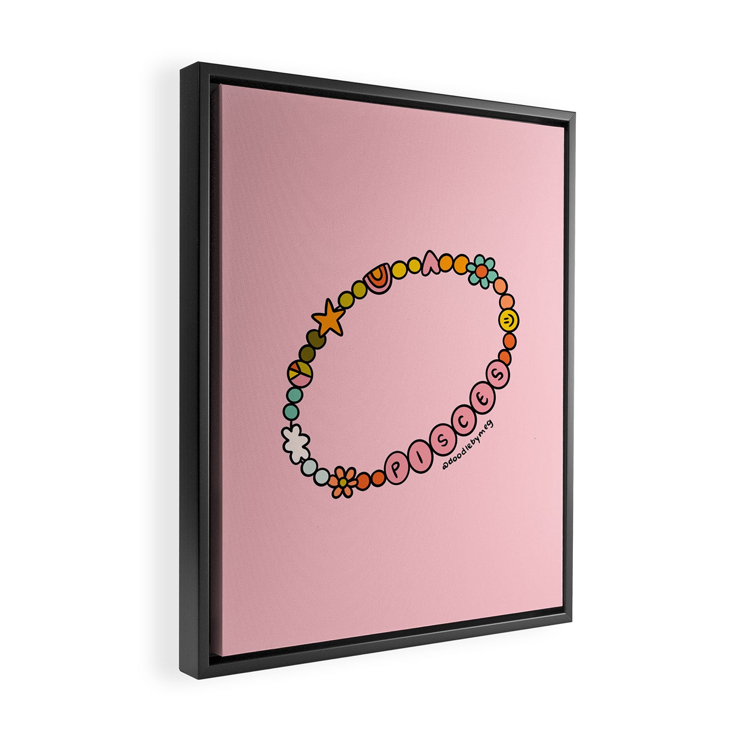 Pisces Friendship Bracelet Framed Canvas Print Gallery Image 2