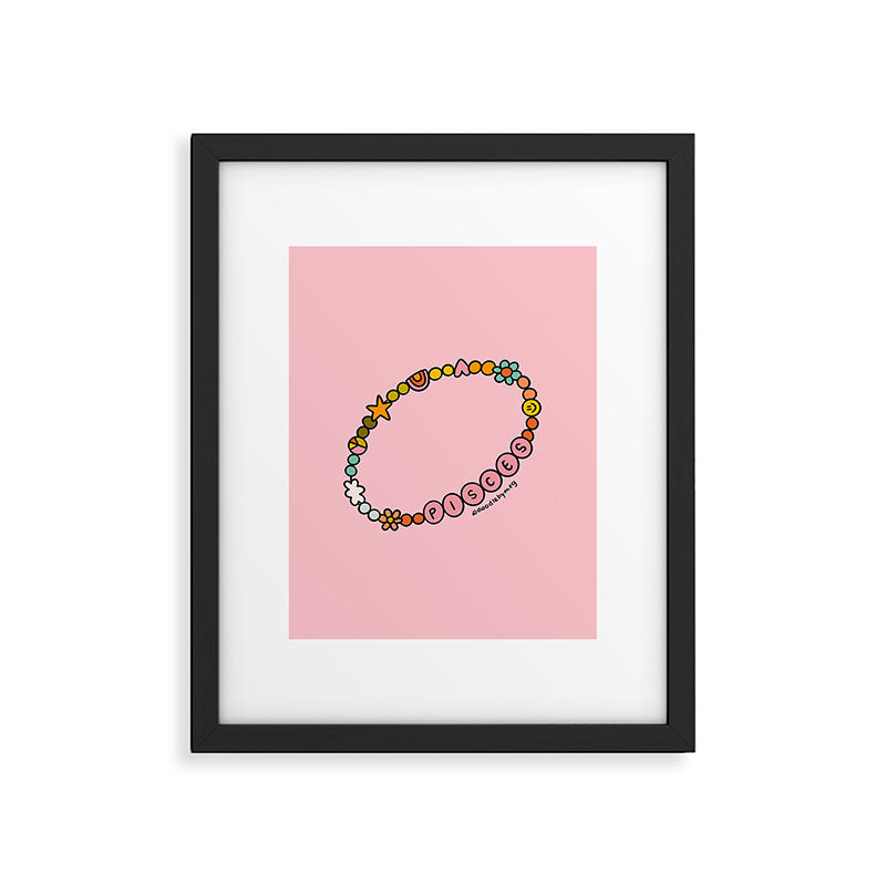 Pisces Friendship Bracelet Framed Art Print Gallery Image 6