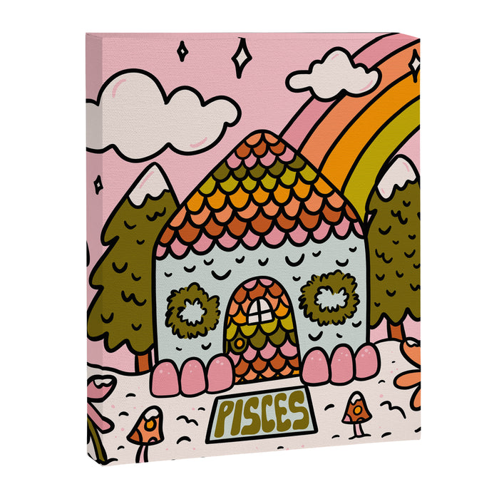 Pisces Gingerbread House Canvas Print Gallery Image 1