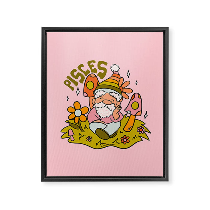 Pisces Gnome Framed Canvas Print Gallery Image 1