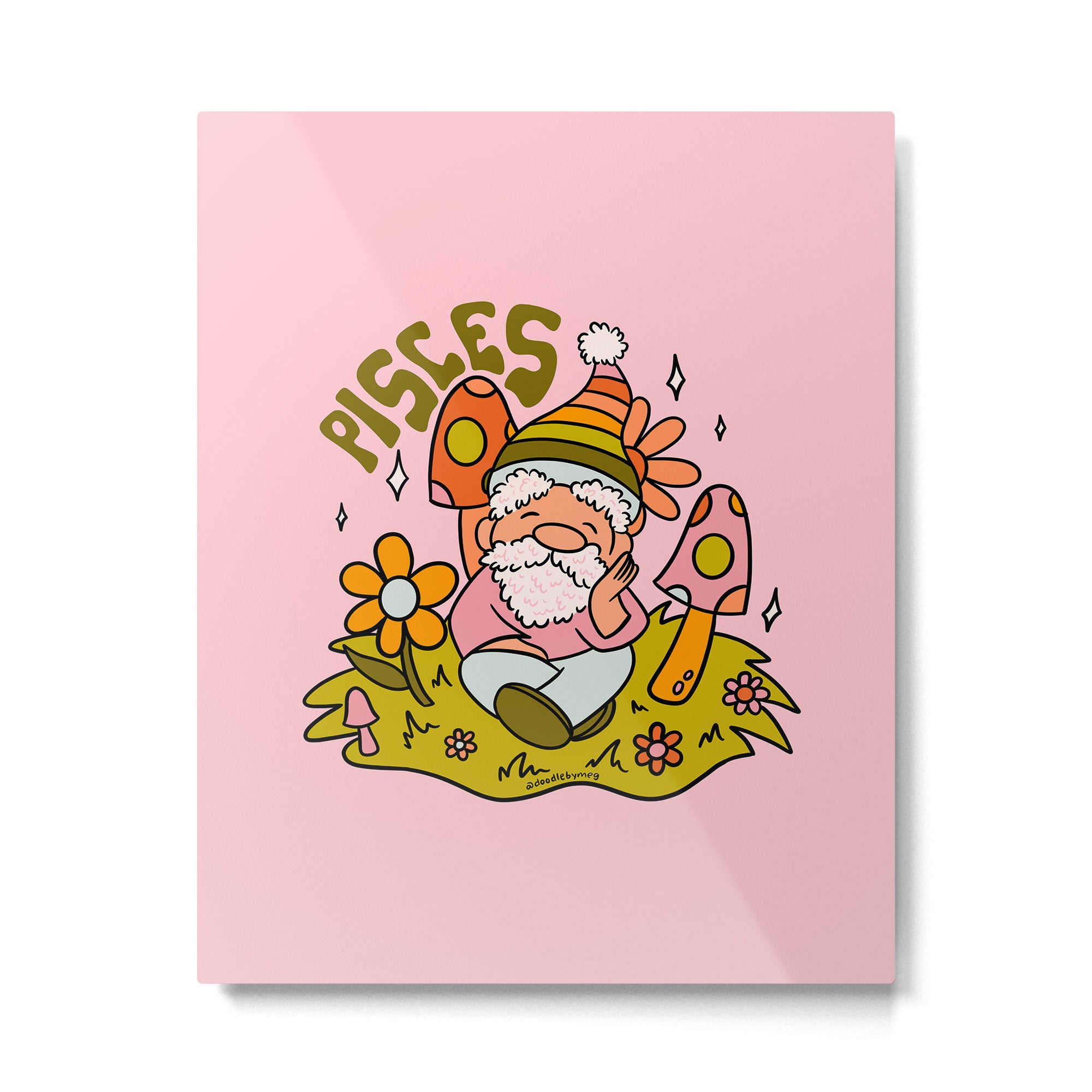 Pisces Gnome Metal Print Gallery Image 6