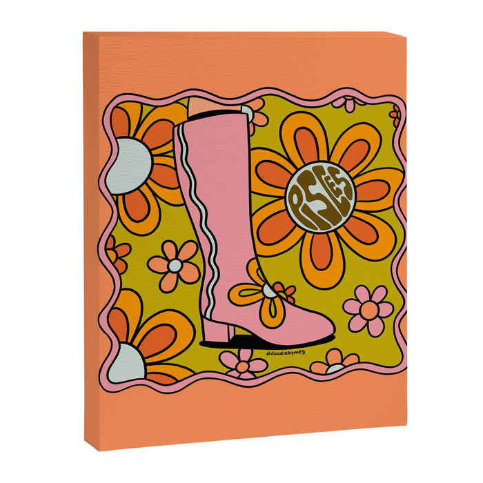 Pisces Groovy Boots Canvas Print Gallery Image 1