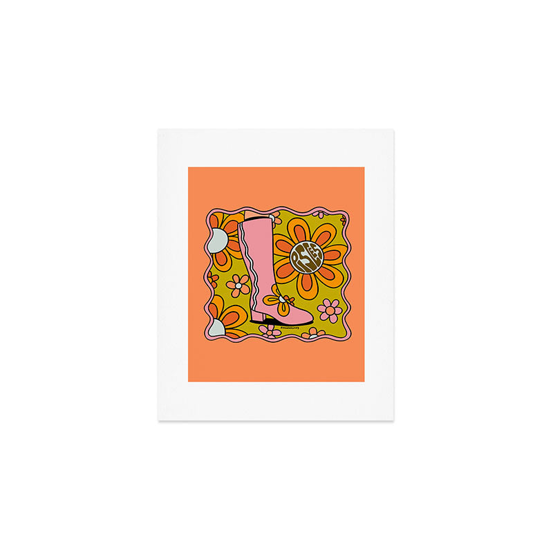 Pisces Groovy Boots Art Print Gallery Image 1