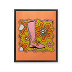 Pisces Groovy Boots Framed Canvas Print Gallery Image 8