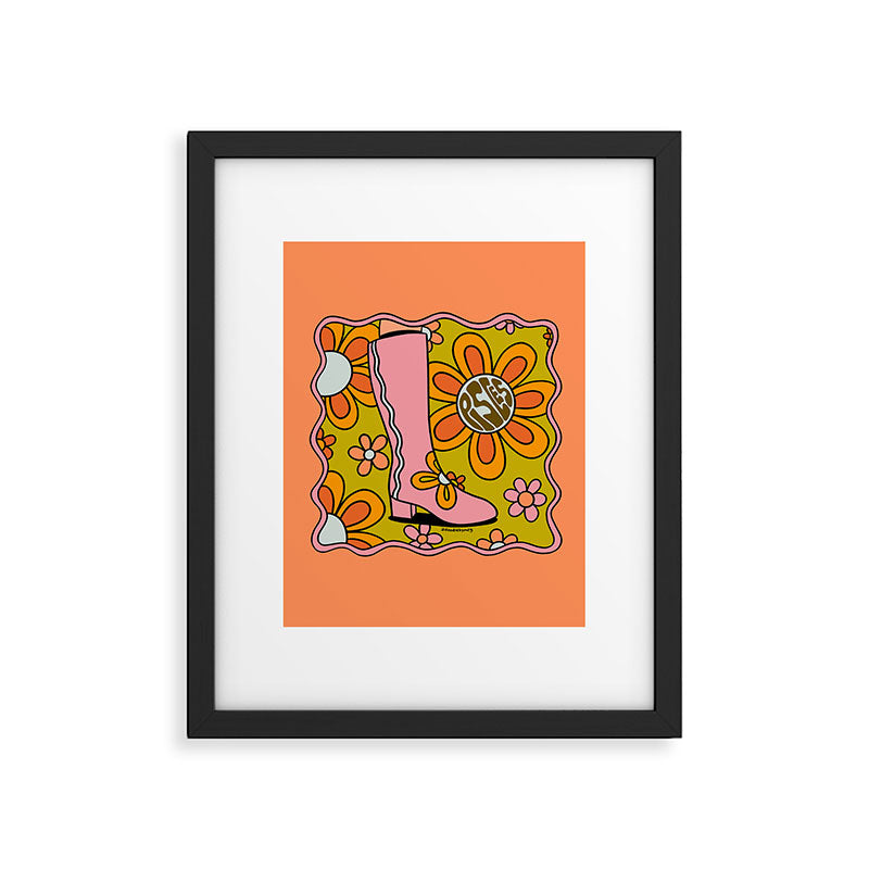 Pisces Groovy Boots Framed Art Print Gallery Image 6