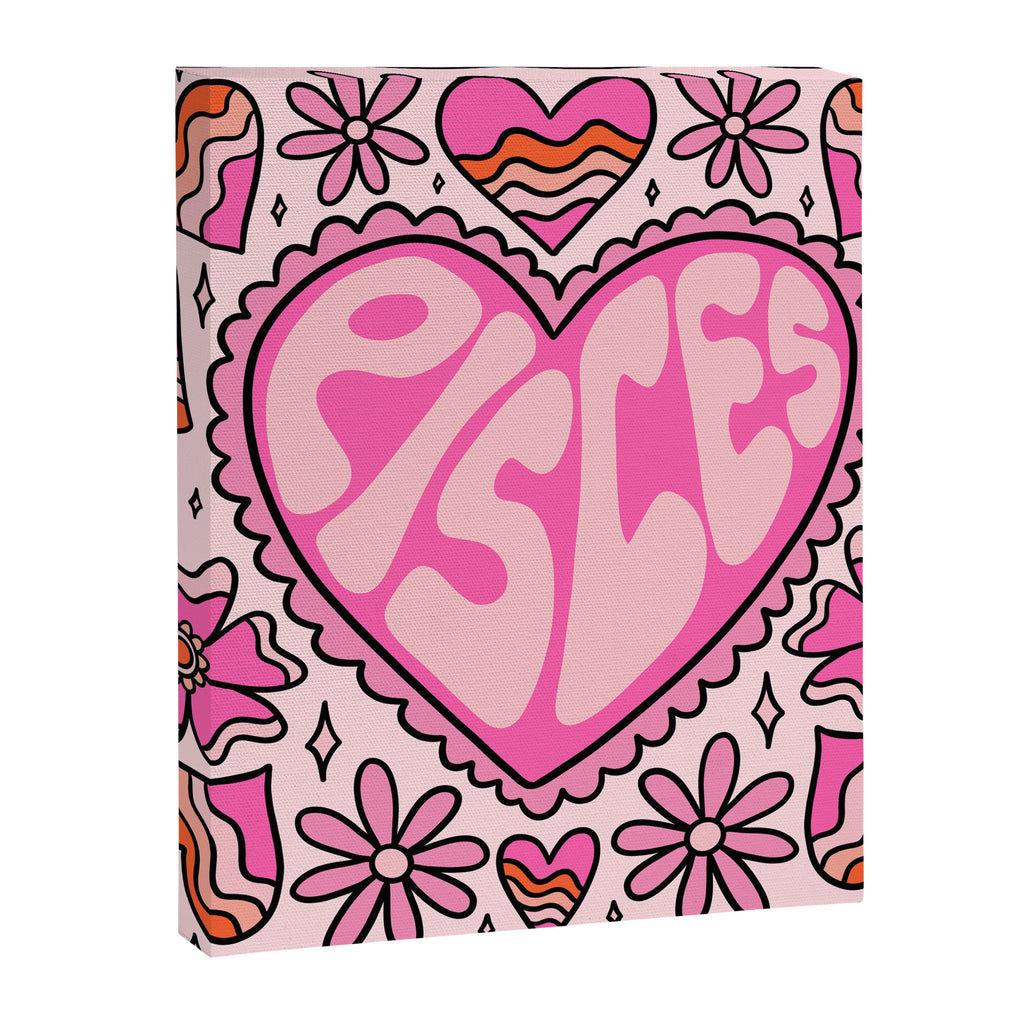 Pisces Heart Canvas Print Gallery Image 8